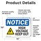 Signmission High Voltage Keep Out Sign, Vinyl Decal, 14in W x 10in L, 2PK OS-2PACK-NS-D-1014-L-13508 - alternate 5